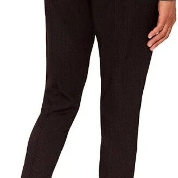 Mario Serrani Women's Textured Pull On Pants | Black |  Size Small (NWT) - Picture 4 of 5